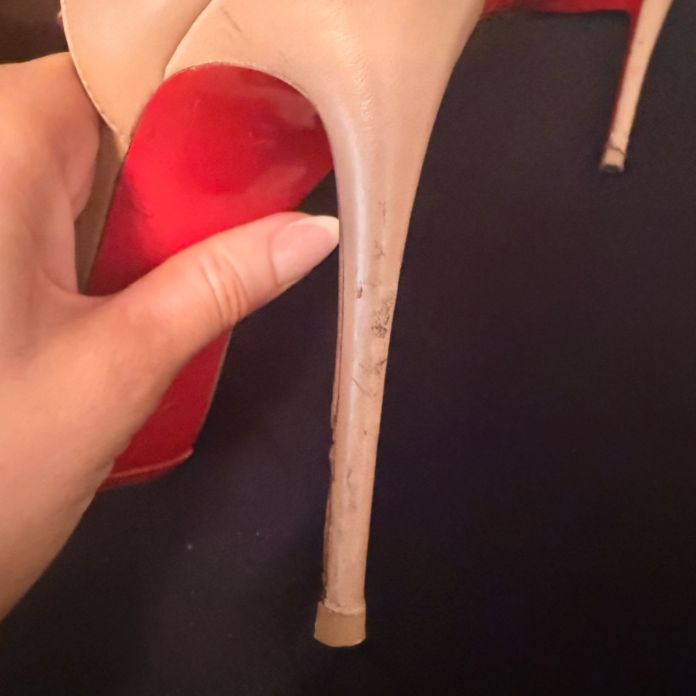 Christian Louboutin Iriza Nude Matte 100 mm heels sz 40 - Picture 8 of 12